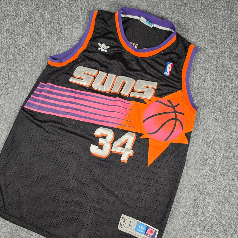 Vtg Charles Barkley Phoenix Suns Adidas Jersey Mens L Black 34 1993-1994
